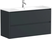 Тумба под раковину без столешницы Allen Brau Gravity 120 2 ящика, матовый антрацит