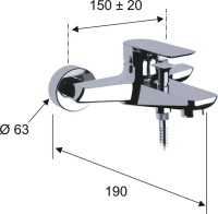 Смеситель для ванны с душем Remer Infinity I02DO золотой глянцевый