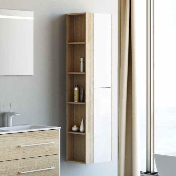 Шкаф пенал для ванной Aqwella 5 stars Miami 40 универсальный