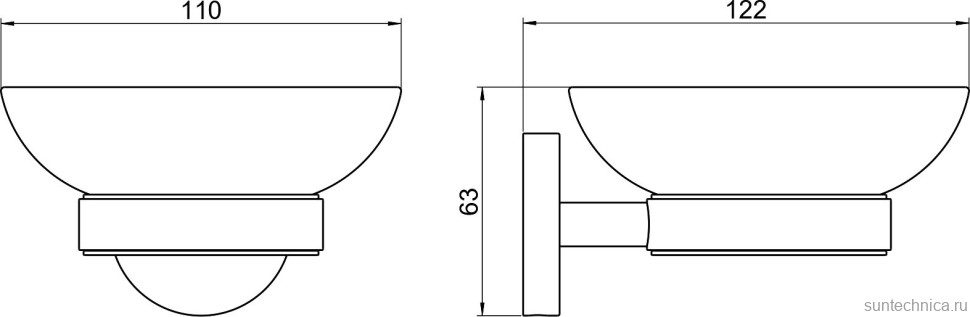 Набор Стакан AQUATEK Бетта AQ4617CR + Мыльница AQ4603CR