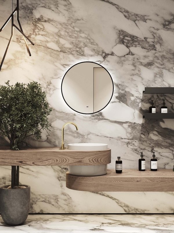 Зеркало круглое CONTINENT Led Portal 60х60 см, бесконтактный сенсор, с холодной подсветкой