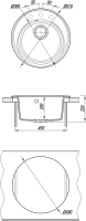 Комплект Мойка Florentina Лацио 510 грей + Смеситель Альфа FL грей