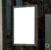 Зеркало Armadi Art Lucido 70x105 глянцевый графит, с подсветкой