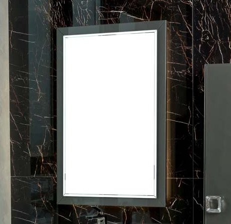 Зеркало Armadi Art Lucido 70x105 глянцевый графит, с подсветкой