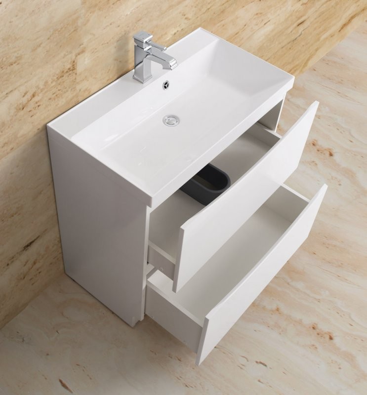 Тумба под раковину BelBagno Marino 60 bianco lucido, напольная
