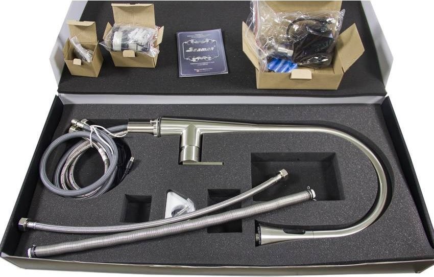 Смеситель для кухни Seaman Eco Venice SSN-1801P сенсорный, steel satin