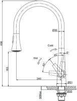 Смеситель для кухни Seaman Eco Venice SSN-1801P сенсорный, steel satin