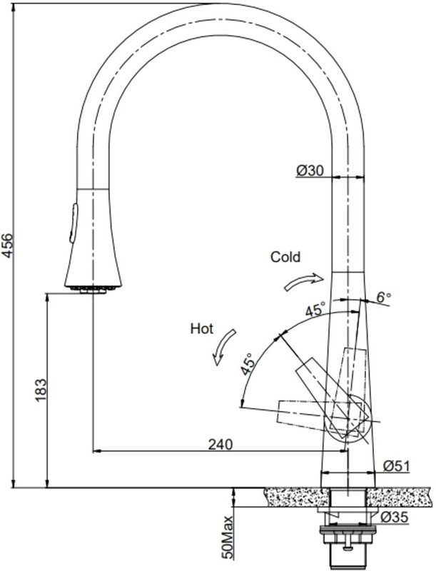 Смеситель для кухни Seaman Eco Venice SSN-1801P сенсорный, steel satin