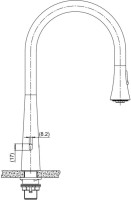 Смеситель для кухни Seaman Eco Venice SSN-1801P сенсорный, steel satin