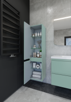 Шкаф-пенал для ванной Caprigo Forte 35 L селесте