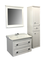 Мебель для ванной комнаты Comforty Феррара 80 подвесная, белая с раковиной 50180