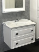 Мебель для ванной комнаты Comforty Феррара 80 подвесная, белая с раковиной 50180