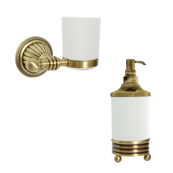 Набор Стакан Boheme Hermitage Bronze 10323 + Дозатор 10329