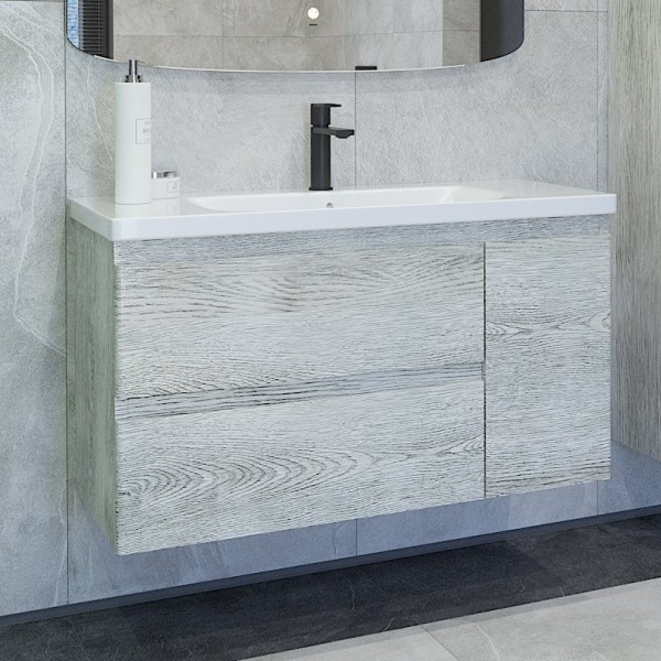 Тумба под раковину без столешницы Caprigo Forte 100 R подвесная, белый клен