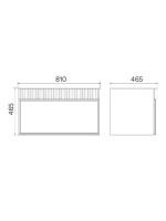 Тумба с раковиной Comforty Мадрид 80 подвесная, матовый белый