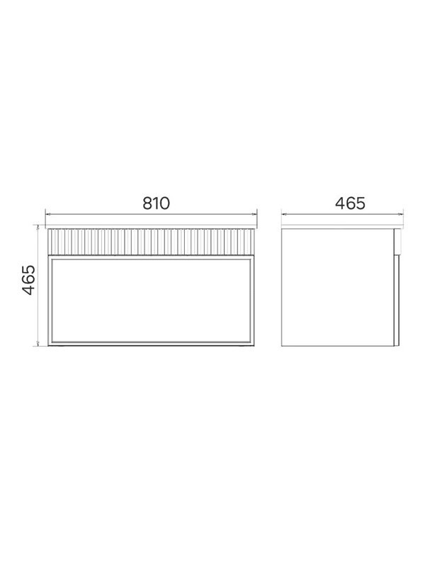 Тумба с раковиной Comforty Мадрид 80 подвесная, матовый белый