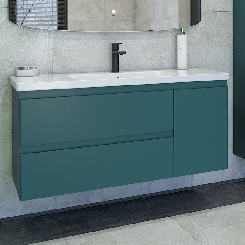 Тумба с раковиной Caprigo Forte 120 R подвесная, изумрудно-бирюзовая