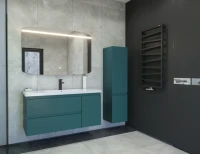 Тумба с раковиной Caprigo Forte 120 R подвесная, изумрудно-бирюзовая