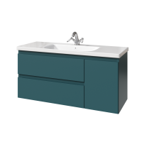 Тумба с раковиной Caprigo Forte 120 R подвесная, изумрудно-бирюзовая