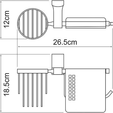 Набор Держатель Wasserkraft Leine K-5059 + Ершик K-5027