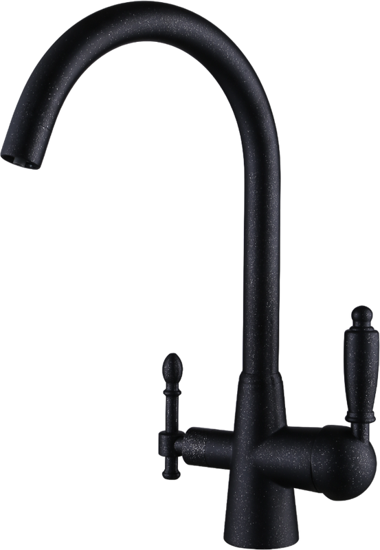 Смеситель для кухни Kaiser Vincent 31744-2 черный мрамор