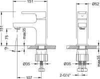 Смеситель для раковины Lemark Aura LM0606CH хром