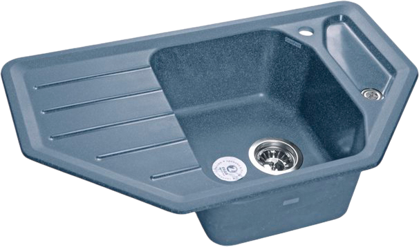 Комплект Мойка GranFest Corner C-800 E графит + Смеситель MEGA Mega