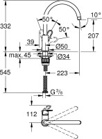 Смеситель для кухни Grohe 31538001 хром