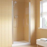 Душевая дверь в нишу Vegas Glass EP Lux 70 07 01 R профиль матовый хром, стекло прозрачное
