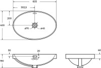 Накладная раковина BelBagno BB1004