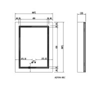 Зеркало-шкаф AQUATEK AQ7604-MLC 60 с подсветкой