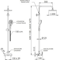Душевая стойка Remer Energy EY37ASD20