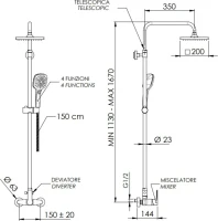 Душевая стойка Remer Energy EY37ASD20
