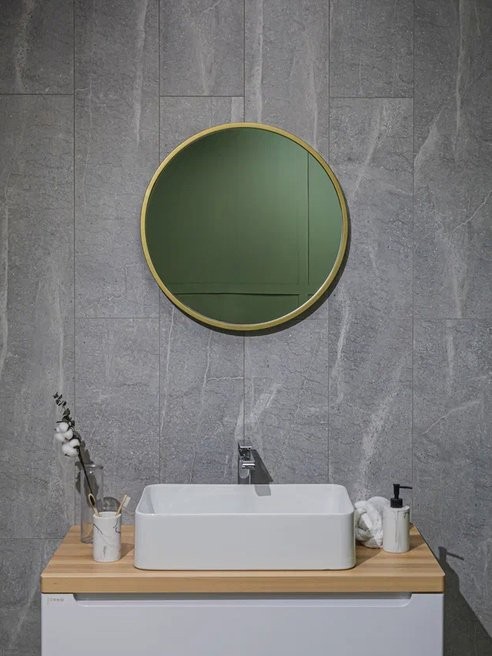 Зеркало круглое Dreja Miro 80 золото