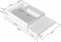 Раковина над стиральной машиной СаНта Юпитер 90 L, без кронштейнов
