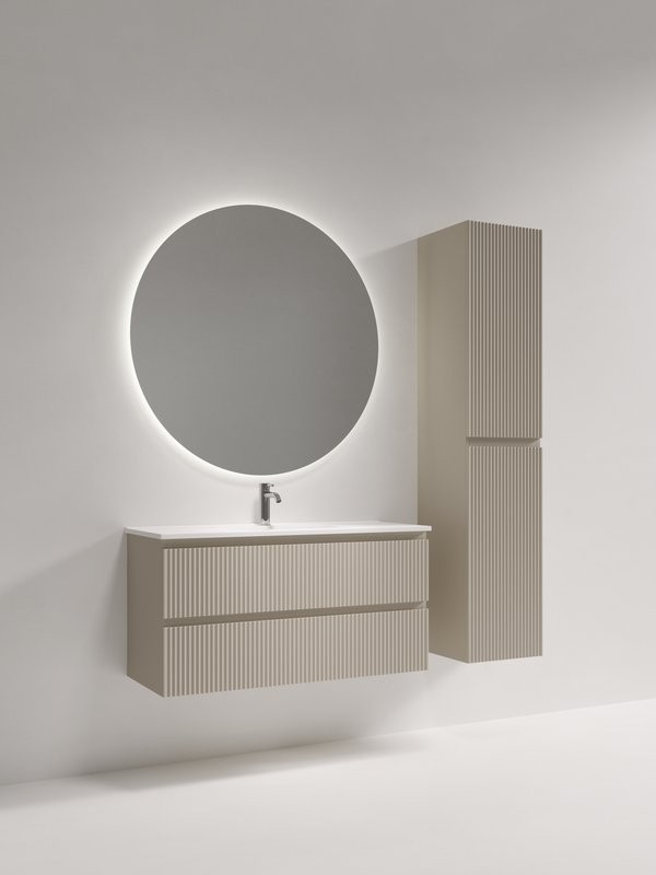 Мебель для ванной комнаты Sancos Snob R 100 Beige Soft, раковина CN7027