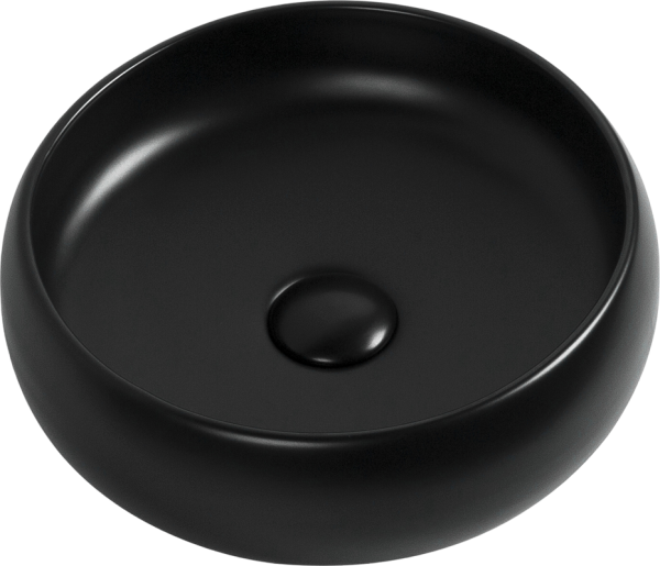 Накладная раковина Aquanet Round 1-МВ черная матовая