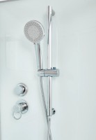 Душевая кабина DTO D EM4511RNLED+GM профиль хром, стекло матовое с узором