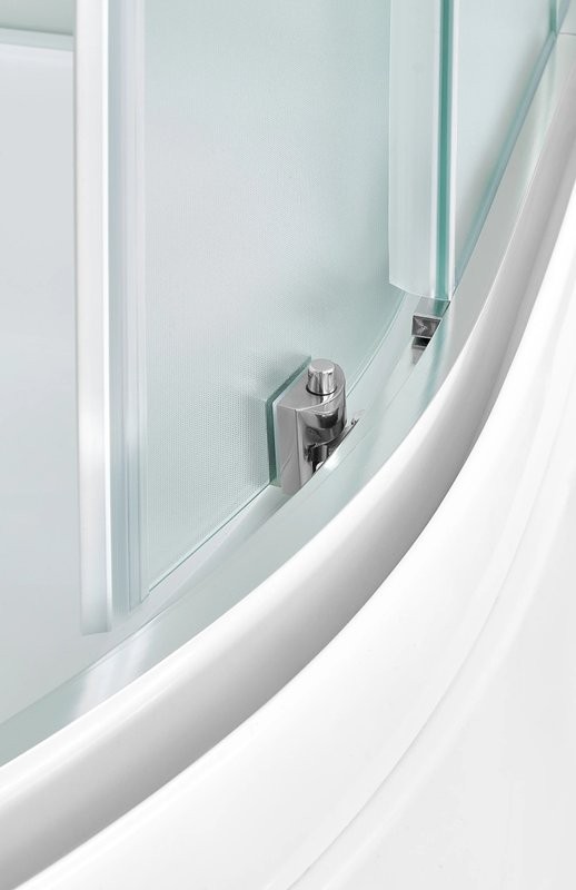 Душевая кабина DTO D EM4511RNLED+GM профиль хром, стекло матовое с узором