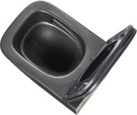 Комплект Lemark Florex 100802234 безободковый, с микролифтом, кнопка смыва матовая черная soft touch
