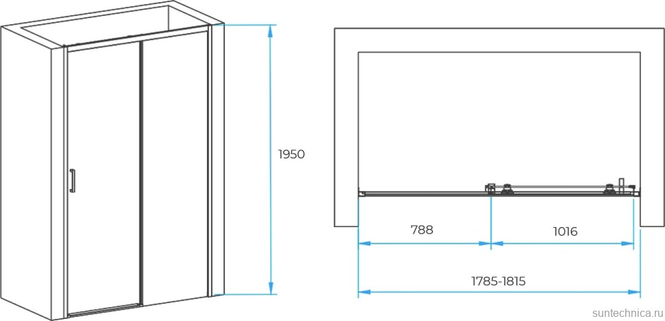 Душевая дверь в нишу RGW Passage PA-017 180 см, профиль хром