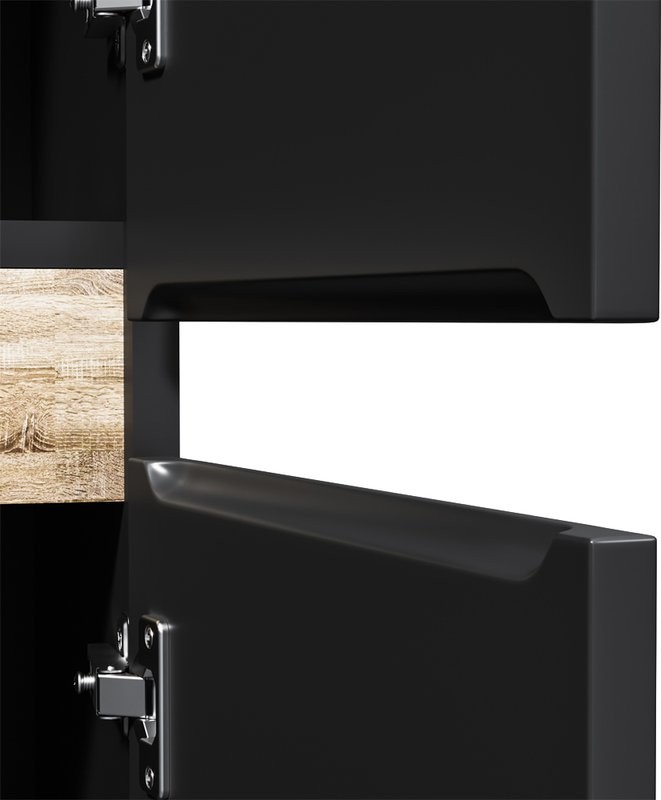 Шкаф-пенал для ванной AM.PM X-Joy 30 R подвесной, черный матовый