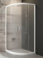 Душевой уголок Ravak Blix BLCP4-90 профиль белый, стекло матовое Grape