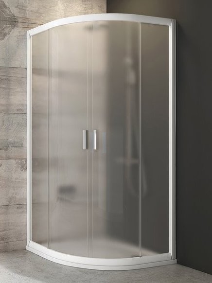 Душевой уголок Ravak Blix BLCP4-90 профиль белый, стекло матовое Grape
