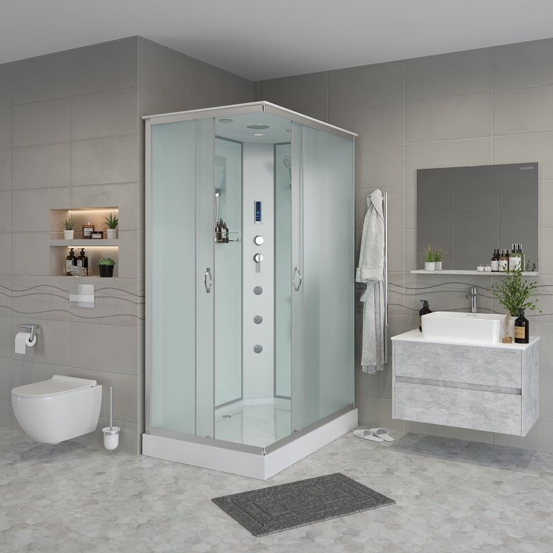 Душевая кабина Niagara Classic NG-43085-14QF 100х80 см, с гидромассажем и пультом управления