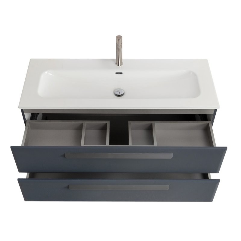 Тумба под раковину без столешницы Cezares Eco Cer-N 120 grafito, ручки серые