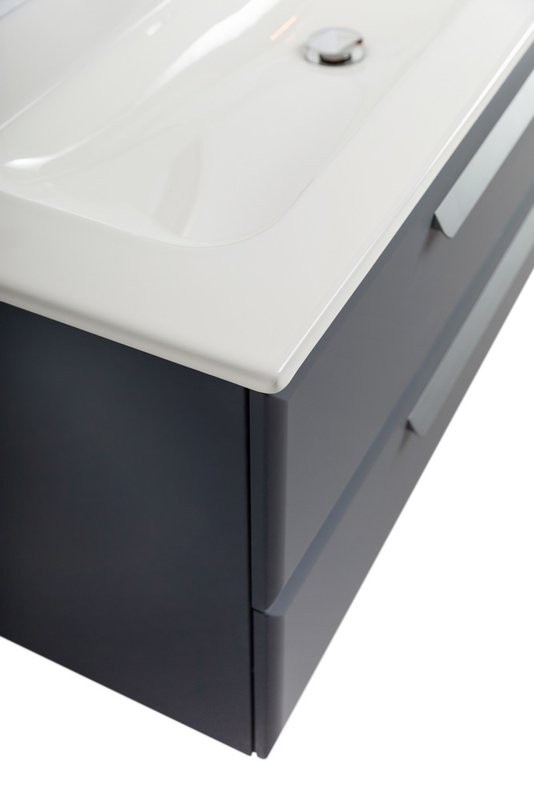 Тумба под раковину без столешницы Cezares Eco Cer-N 120 grafito, ручки серые