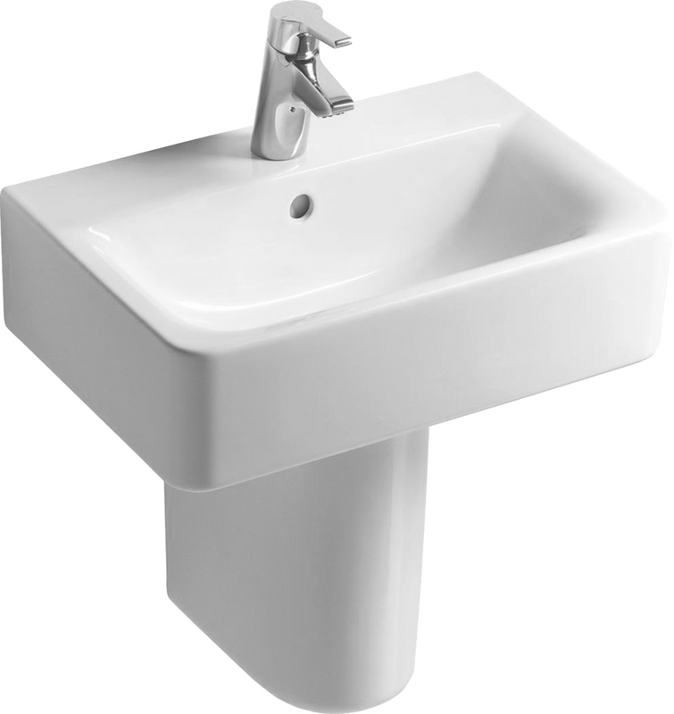 Раковина Ideal Standard Connect Cube E784401 55 см, с полупьедесталом