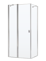 Душевой уголок Ravak Chrome CRV2-120+CPS-80 профиль блестящий, стекло прозрачное Transparent