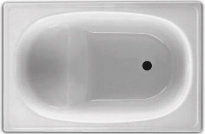 Стальная ванна BLB Europa mini Europa Mini B05E 105x70 см, пристенная, на ножках A05EROS30, с сиденьем